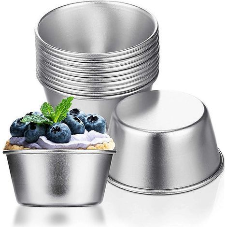 Einzelne Puddingformen, Mini-Schokoladenformen, antihaftbeschichtete Cupcake-Förmchen, 12 Stück (1/5)