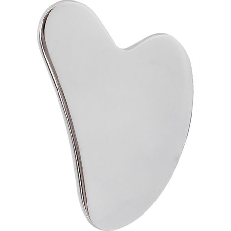 Planche de massage Gua Sha en acier inoxydable 304, lame de massage en forme de cœur pour un effet lifting du visage en V (1/5)
