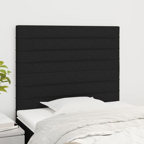 Cabecero de cama de tela negro 90x5x118/128 cm vidaXL (1/5)
