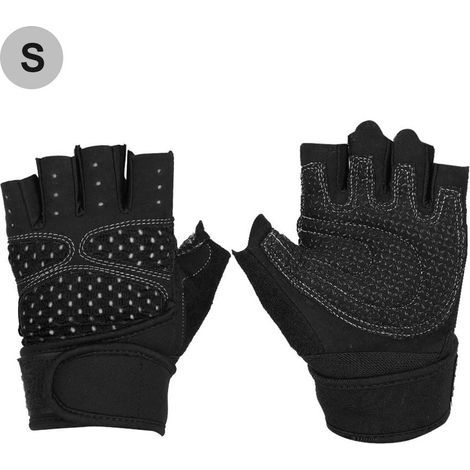 Gants de musculation fitness avec bandes de poignet - Entraînement, cyclisme, sport - Rouge M (1/5)