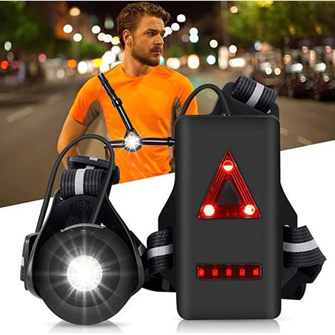 Linterna frontal, LED potente, haz de luz ajustable, resistente al agua, para correr y hacer senderismo. (1/5)
