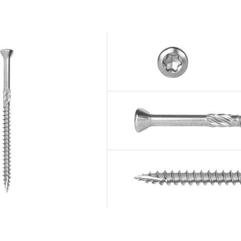 Terrassenschrauben edelstahl 410 5 x 80 mm Torx 25 Teilgewinde -