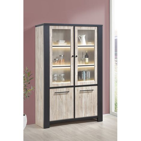 Vaisselier/argentier contemporain chêne sable Thorie (1/3)