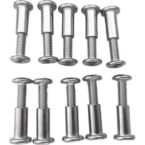 Lot de 20 tiges à vis pour trou de 8 mm de diamètre mâle M6 x 20 mm femelle M6 x 18 mm pour boucle de ceinture, boulons de fixation en cuir (1/5)