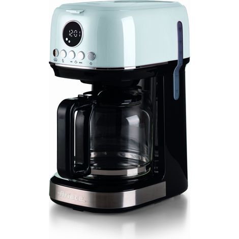 Ariete 1396 Macchina da caffè con filtro Moderna, Caffè americano, Capacità fino a 15 tazze, Base riscaldante, Display LCD, Filtri estraibili e lavabili, Bianco (1/5)