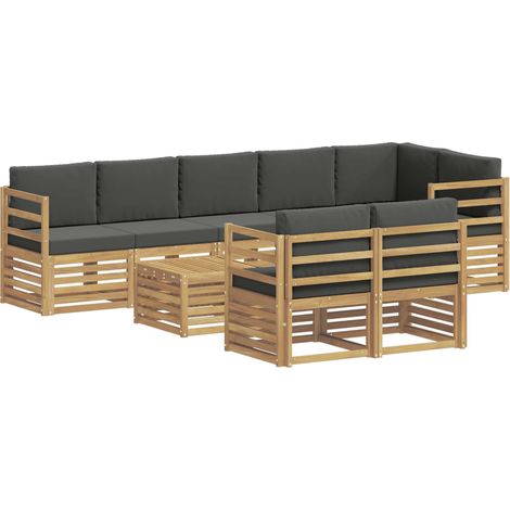 Outdoor Sofa Set 8 pcs White and Anthracite 59 x 59 x 37 cm vidaXL (1/5)