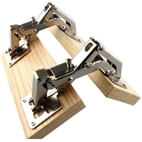 Lot de 2 charnières invisibles 175 degrés sans cadre pour armoire hydraulique, installation réglable, fermeture douce, couverture complète (1/4)