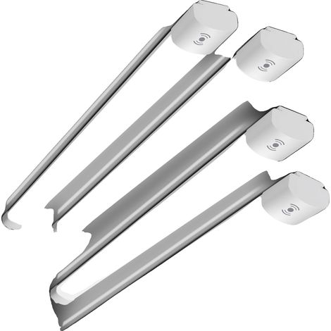 Plafonnier LED, Capteur de mouvement, Étanche, 4PCS, Lumière Neutre, BLANC, 41-50W (1/2)