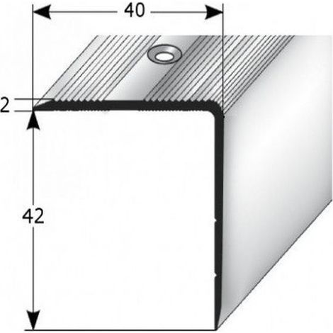 PROVISTON  Treppenkanten- & Winkelprofil  Aluminium  40 x 42 x 1000 mm  Goldfarbig  Treppenkante (1/3)