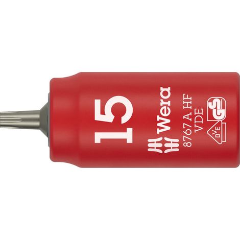 Vaso de punta 8767 A VDE HF 1/4 pulgadas TX 15 L.36mm WERA (1/5)