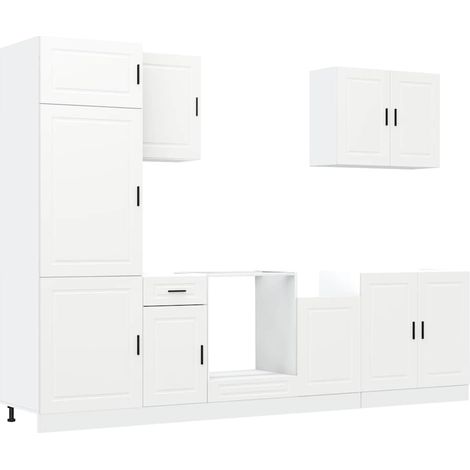Maison Exclusive - Set Mobili da Cucina 7 pz Porto Bianco Legno Multistrato (1/5)