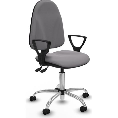 Piqueras y Crespo Silla de oficina elegante gris ajustable