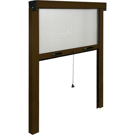 Zanzariera a Rullo Verticale per Porta Finestra Kasart Marrone 80 X in Alluminio 250 cm