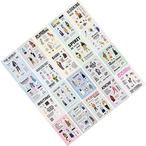 20 feuilles d'autocollants décoratifs romantiques et mignons à faire soi-même, pour album photo/scrapbooking (Type 3). (1/5)