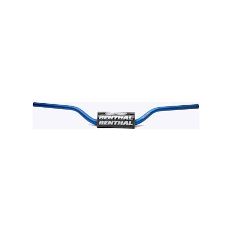 Manubrio Renthal Fatbar MX blu, diametro 28,6 mm (1,1/8 pollici) con spugna, modello McGrath / cuscinetto corto (1/5)
