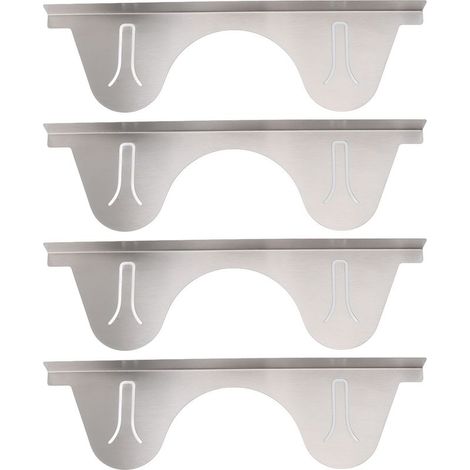 2 paires de couvercles rétractables en acier inoxydable pour trous de cuisinière, pour four, plan de travail de cuisine, couleur argent, de 35 cm à 70 cm. (1/5)