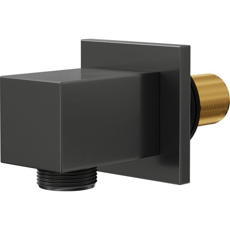 Colore Square Gunmetal Grey Deluxe Shower Elbow (1/5)