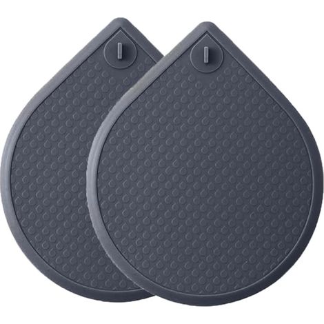 SHINING HOUSE Lot de 2 bouchons de vidange en silicone pour douche, baignoire, lavabo, évier, filtre de vidange avec ventouse (gris foncé 1518 cm) (1/5)