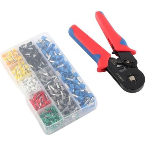 1 pince à sertir pour fils, sertisseuse de viroles 0,25‑10 mm, 800 cosses à sertir (1/5)
