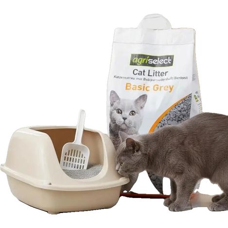 Arena para gatos, fácil de limpiar, de primera calidad, color verde militar. (1/2)