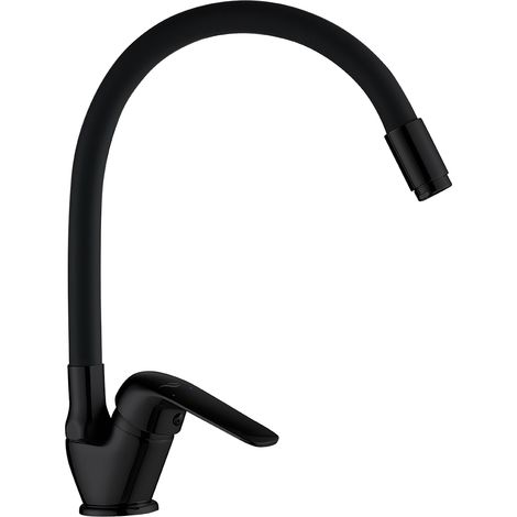 Robinet de cuisine sur pied Kuchinox Elza noir (1/3)