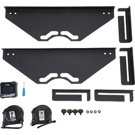 Plaques à outils d'alignement des orteils, mesure précise, roue automobile avec 2 rubans à mesurer, 1 détecteur d'angle numérique pour la plupart des voitures, ATV, UTV. (1/5)
