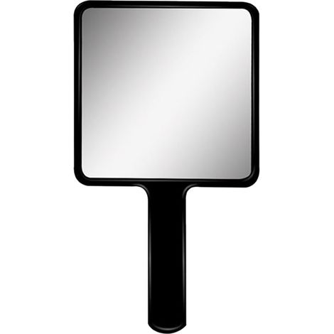 Miroir De Maquillage Portable - Verre Haute Définition Sans Distorsion - Poignées Ergonomiques Double Face - 16 x 9 cm - Noir Blanc Rose Gris - 1 Pièce (1/5)