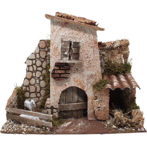 Casolare 28x15 cm con Animali per Presepe 11778 (1/5)