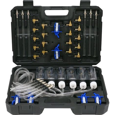 Kit 24 Pièces Adaptateur Débitmètre Injecteur Diesel, Testeur Fuite Rail Commun 6 Cylindres, Outil Diagnostic Garage
