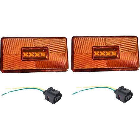 2 luces de posición laterales de 4 LED 2052119 para camiones Scania Serie 5 y 6 con cabinas PR y conector de 2 pines ( )