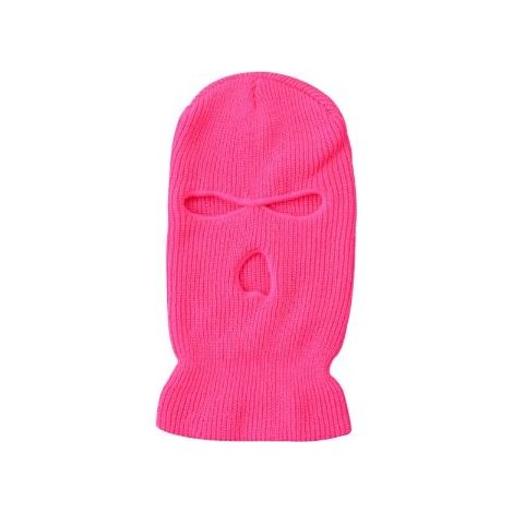 Cagoule de ski rose fluo couvre masque rose (1/2)