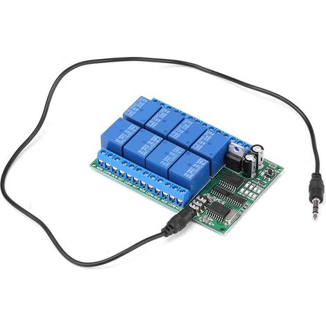 Module de télécommande avec décodeur vocal DTMF à relais 8 canaux 12 V CC (1/5)