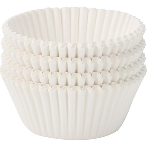 100 lebensmittelechte Cupcake-Förmchen aus Pergamentpapier, Standardgröße (weiß) (1/5)