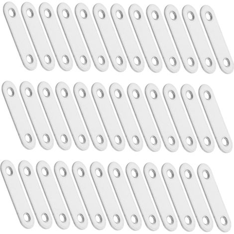 40 Pièces Équerres Plates INOX Épaisses Support Renforcé Fixation Meubles Plaques Droites Stabilisatrices Acier Inoxydable pour Réparation et Assemblage Robuste (1/5)