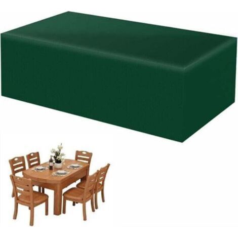 Housse Salon de Jardin,210D Tissu Oxford, Housse table jardin de Anti-UV Protection, Imperméable Anti-Vent Pluie, Rectangulaire Housse pour Table Meubles Canapé ​- Vert (210X140X70cm) (1/4)