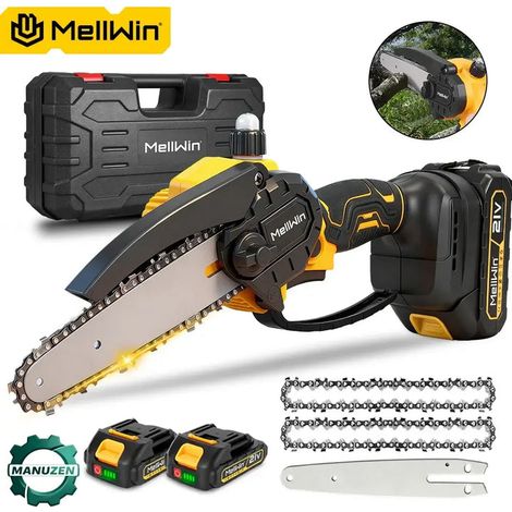 Manuzen - Mini tronçonneuse sans fil 6 pouces Makita 18 V avec 2 batteries (1/3)
