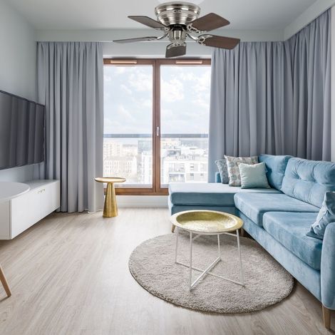 CLASSIC FLAT 75 III, Ventilatore senza Luce, CasaFan - Corpo: Cromato - Colore Pale: Noce e Faggio (1/5)