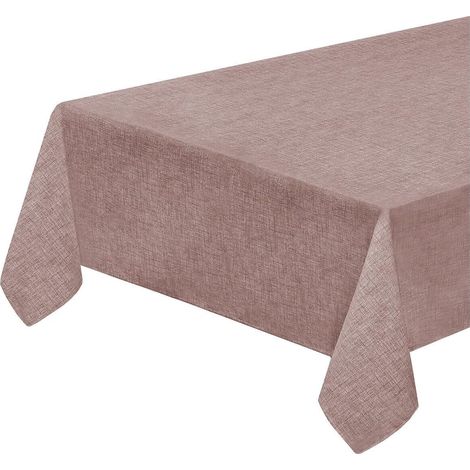 Tovaglia Tavolo Cucina Antimacchia Bordata Plastificata Copritavolo  Pastello Tinta Unita Rosso - 135x180 cm