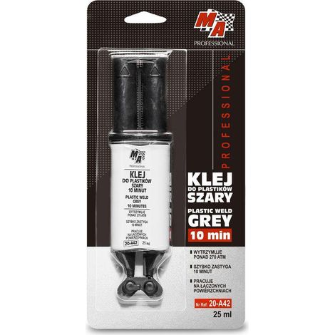 Colla per saldatura plastica, grigio, 25 ml, 10 minuti - BIS 20-A42