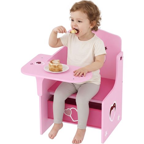 Ensemble de salle à manger, avec rangement, 58,5 x 51 x 59 cm, rose (1/5)