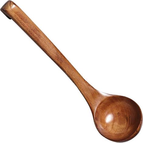 Grand bois soupe louche long poignée pour service pot Ramen Porridge cuisine cuisson cuillère bois louche (1/5)