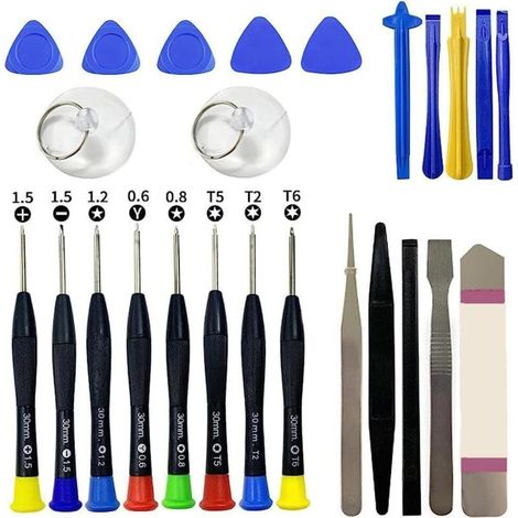 Kit de réparation de téléphone 25 en 1, kit de réparation avec tournevis magnétiques pour démontage et réparation de smartphones (1/5)