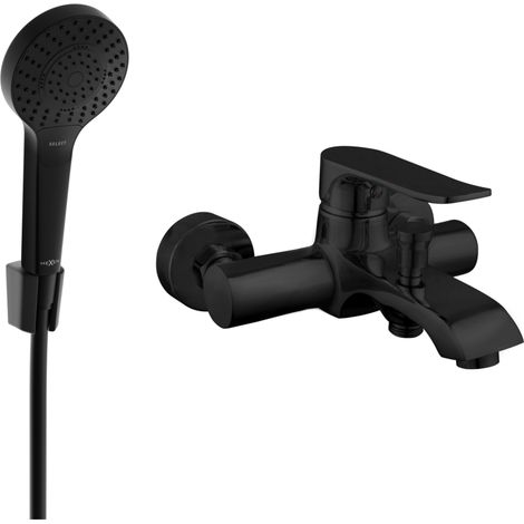 Mexen Pecos R05 rubinetteria per vasca da bagno con set doccia, nero - 7273R05-70 (1/3)