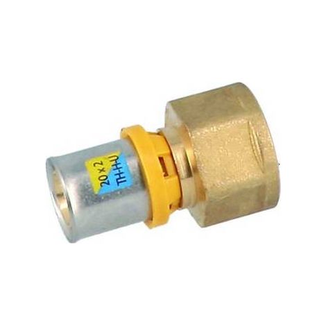 RACCORD DROIT FEMELLE À PRESSER POUR MULTICOUCHE Dimension : 3/4" x 16