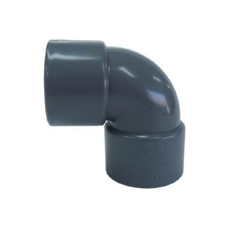 Coude pvc 87º H-H - CREARPLAST Dimensions : 110x87 mm