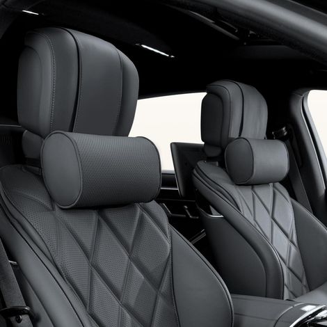 Auto Nackenkissen 2 Stück, Memory Foam Kopfstütze, Leder, atmungsaktiv, verstellbar (1/5)
