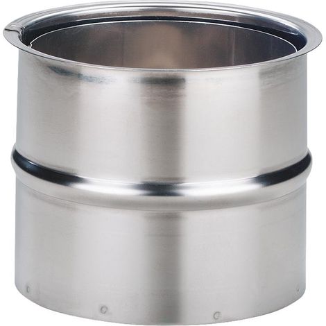 Möck Edelstahl Doppelwandfutter DN130 mm Kamin Schornstein Wandmuffe Wandfutter