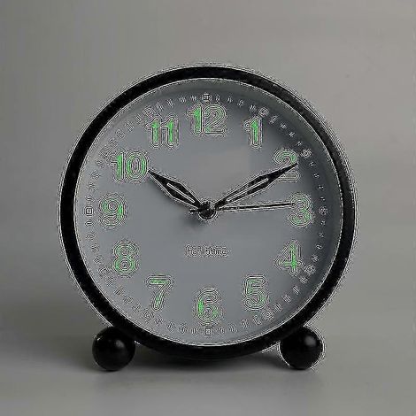 Réveil silencieux à lumière chaude - Réveil silencieux rond et simple (1/4)