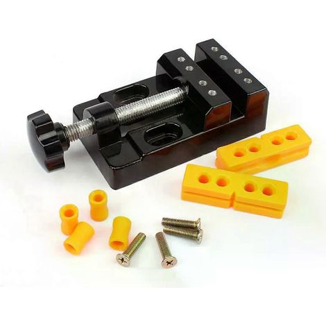 Mini-Flachzwinge 57 mm, Multifunktions-Werkbankzwinge, Mini-Bohrmaschinen-Schraubstock, Werkzeug für Heimwerkerarbeiten, Holzbearbeitung, Basteln und Schnitzen (1/4)