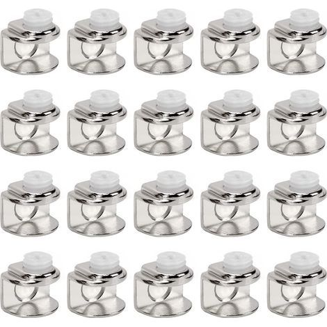 20 Pièces de Pinces à Verre,support Etagere Verre,Fixations Réglable Support peuvent installer de verre de 4 à 9 mm d'épaisseur (1/5)